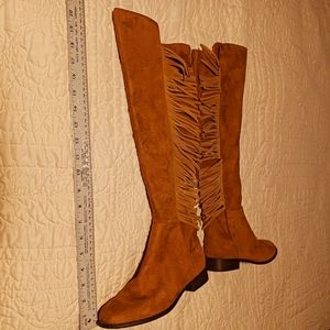Over the Knee Fringe Boots